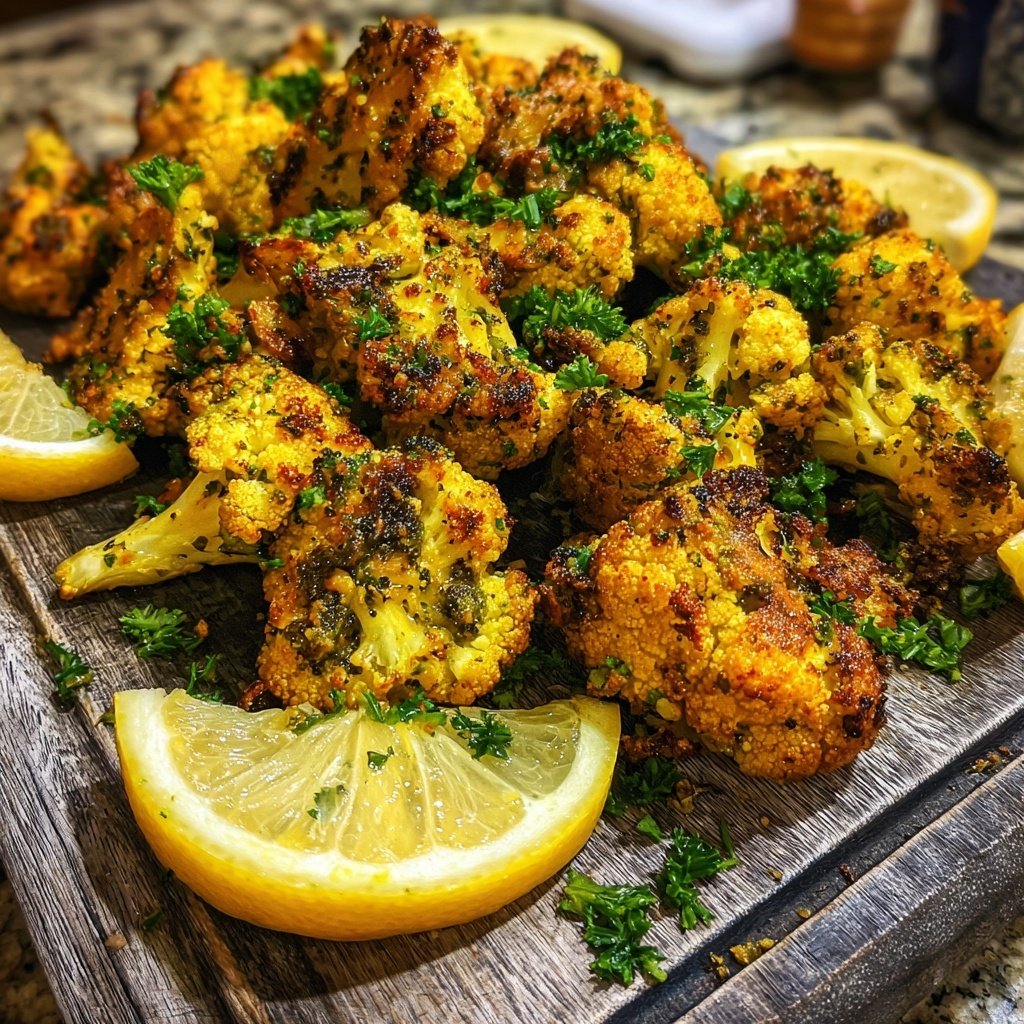 Blumenkohl mit Petersilie und Zitrone